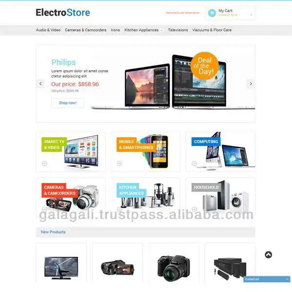 B2B Freie Website Vorlage für Elektronik zum Besten Preis mit Seo-service