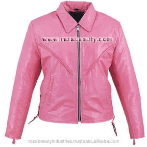 Ladies Sheep Skin Leather Jacket Breathable and Finished Plain Dyed Techniques - Product Image 3
