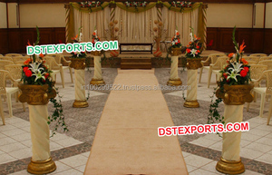 Pilares romanos de boda con cristal, pilares de columna de boda soutian, pasarela de boda india, pilares pequeños - Product Image 4