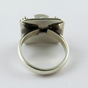 Fashion Created White Rainbow <b>Moonstone</b> 925 Sterling Silver Rings Silver Plated Bezel Setting Hot Selling Wholesale <b>Jewelry</b> - Product Image 5