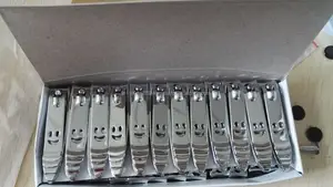 Glimlach Gezicht Rvs Nagelknipper Set Voor Teen En Vinger, Logo Aangepaste Roestvrij Staal Bevel Nagelknipper