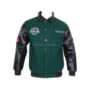 Customized Wool Leather Letterman Embroidery Jackets <b>Top</b> Custom Basketball Jersey Custom Ice Hockey Jersey - Product Image 1