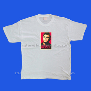 Faible poids grand prix 100% coton col rond décontracté qualité 140 gsm plaine blanc élection publicité promotionnelle t-shirts blancs - Product Image 1