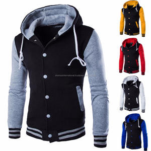 Shemax <b>Mens</b> Hoodie Sweatshirt Hooded <b>Baseball</b> College <b>Jacket</b> Coat Tops - Product Image 3