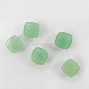 5 Pcs Natural de piedras preciosas Aventurina verde 5X5mm cojín cabujón 5,3 Cts de piedras preciosas sueltas IG3864 - Product Image 3