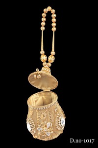 Exclusively Designed Ladies Bridal <b>Clutch</b> 1012 Embroidery Evening Metal Beaded Stone Hand <b>Bags</b> Purses for Online Shopping India - Product Image 6