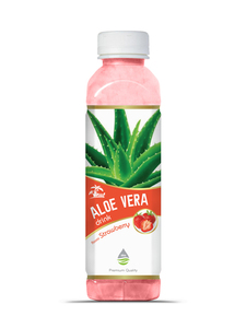 Botella de plástico de 500ml, bebida de jugo de aloe vera natural con sabor a fresa, mayorista, Etiqueta Privada, Oem Odm - Product Image 2