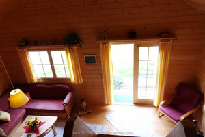 Log Cabin ชุดบ้านไม้สไตล์วันหยุด,ชุด Prefab "ประตูหน้าต่างไม้กระจกประหยัดพลังงานสีเขียวเคลือบสองชั้นต้นทุนต่ำ Co2เป็นกลาง - Product Image 6