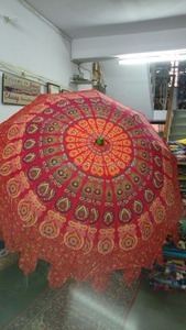 ร่มกันแดดสำหรับใช้ในสวนร่มชายหาดลายดอกไม้ร่มกลางแจ้ง - Product Image 3