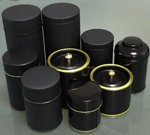 定制印刷黑色金属茶叶罐价格合理