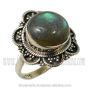 Prix de gros persan 925 argent Sterling Labradorite pierre précieuse bague éternité Vermeil anneaux pour femme bijoux de mode - Product Image 2