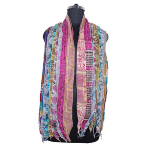 Écharpe rétro en soie, 10x70, accessoire féminin, différents coloris, SC008 - Product Image 1