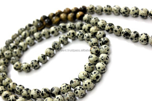 Trending Men's Dalmatian Jasper Beads 108 Knotted Natural <b>Healing</b> <b>Crystal</b> Stone Yoga Mala for Parties OEM Dropshipping - Product Image 4