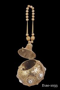 กระเป๋าคลัทช์สำหรับเจ้าสาวสำหรับผู้หญิงกระเป๋าถือลายหินลูกปัดทำจากโลหะปักลาย1031สำหรับช้อปปิ้งตอนเย็นออนไลน์ในอินเดีย - Product Image 6