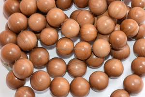 Cuentas de sándalo auténticas para la fabricación de joyas, cuentas de madera natural con aroma calmante para meditación - Product Image 3