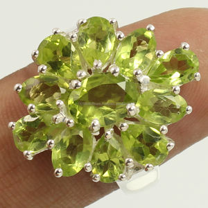 แหวนปาร์ตี้งานแต่งงานงานหมั้นแหวนวงรีธรรมชาติทุกขนาดอัญมณีเจียระไนเหลี่ยมเพชรพลอย925เงินสเตอร์ลิงแหวนน่ารัก - Product Image 2