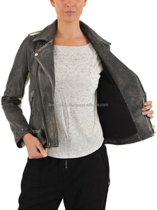 Veste en cuir contrasté blanc et noir de qualité supérieure unisexe moderne coupe ajustée mode cuir véritable de haute qualité - Product Image 3