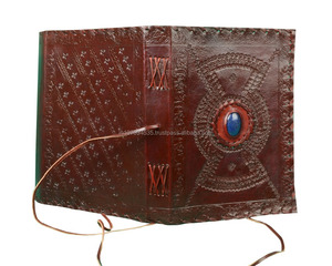Blue Stone Studded Debossed Design 100% Journal en cuir véritable Wrap Around Strap Diary A5 Notebook pour un usage quotidien Journal personnel - Product Image 3