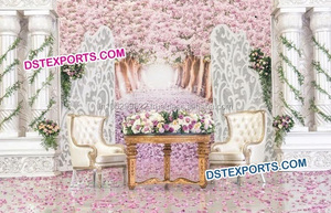ชุดเวทีคริสตัลแต่งงานอินเดีย,เสาคริสตัลไฟเบอร์เวทีงานแต่งงานของชาวฮินดู - Product Image 6
