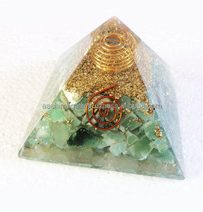 Green Jade Orgone Pyramids <b>Crystal</b> Crafts Reiki <b>Feng</b> <b>Shui</b> Inspirational EMF Protection Resin Energy Copper Meditation Pyramids - Product Image 2