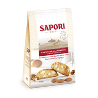 Biscuits Cantuccini au chocolat et aux amandes Sapori, texture semi-dure, durée de conservation de 12 mois, certifiés HACCP/IFS