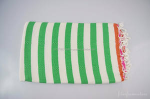 Rainbow Collection Algodón turco Peshtemal Fouta Patrón deportivo Playa y Spa Hammam Toalla hecha a mano en Turquía - Product Image 4