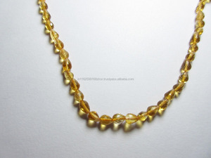 Cuentas de Citrino Natural Facetadas en Forma de Lágrima, Piedras Preciosas Sueltas Briolette, Certificadas por Terceros, Joyería Fina de Gopika Exports - Product Image 4