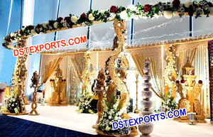 Indian Wedding Wooden Handicraft Mandap-Simple Handmade Teak Wood Lightweight Customized Size Modern Design DSTEXPORTS Brand UK - Product Image 5