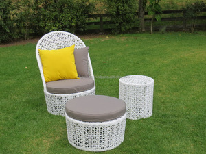 Service à café en rotin brun naturel pour l'extérieur et l'hôtel Tissage élégant avec jardin et patio Relaxation Service à café tendance chaud - Product Image 2