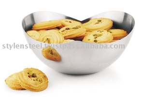 Ensemble de bols de service de fruits secs en acier inoxydable, bol de collations de styliste bol de collation paresseux créatif avec coupe de fleur - Product Image 6