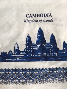 นครวัดพิมพ์ผ้าฝ้าย100% ผ้านุ่ม Dobbytex สำหรับตลาดกัมพูชากว้าง44/45นิ้ว - Product Image 1