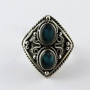 Royal Look-Anillo de Plata de Ley 925 con gema labradorita, joyería artesanal - Product Image 2