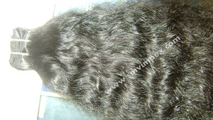Pelo crudo virgen indio de onda natural. Cabello humano Remy Virgen sin procesar a granel/cabello Remy indio virgen natural - Product Image 3