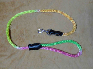 Solid Brass Snap Hook Luxury 5ft Dog Leash Hand-Free Training Nylon Pet Leads Custom Design Lace Decoration <b>Padded</b> Leather - Product Image 3