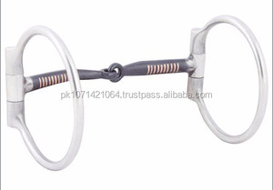 Nuevo caballo de acero inoxidable Eggbutt D Bit con incrustaciones de cobre arnés de boca de hierro dulce para caballos - Product Image 4