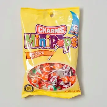 Doces encantos mini-pops saco 6 sabores 22 por saco tira #48422