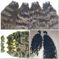 Extensions de Cheveux Humains Vierges de Qualité en Vrac Cuticule Alignée Indien Remy Tissage Temple Cheveux Bruts Directement De l'Inde