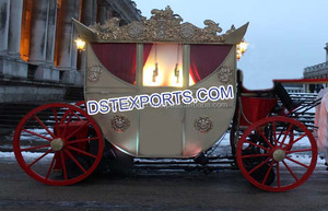 Buggy cubierto de caballo antiguo para bodas, Buggy antiguo de la realeza - Product Image 6