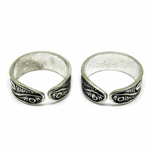 Shri Ashapura Jewels Adjustable Size Oxidized Plain <b>Silver</b> 925 Sterling <b>Silver</b> <b>Toe</b> <b>Rings</b> Fine BOHEMIA Lovers Unisex - Product Image 5