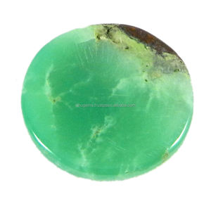 Ishu Gems - Gemas Sueltas de Crisoprasa Natural, 3.65 g, Calidad AA, Cabujón Redondo de 20 mm, para Joyería, Origen TZ, IG1381 - Product Image 2