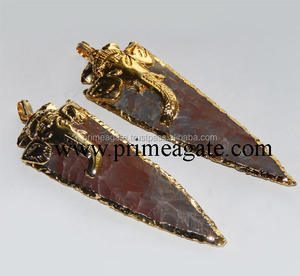 Los últimos colgantes de punta de flecha galvanizados en relieve Ganesha - Product Image 1