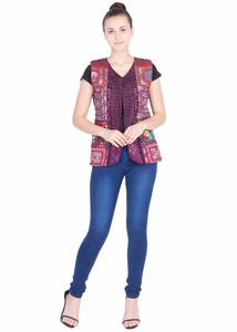 Veste sans manches pour femme, style ethnique vintage, brodée à la main, traditionnelle indienne Banjara, mettant en valeur un style intemporel - Product Image 2