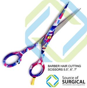 Ciseaux de coiffeur professionnels avec manche en acier inoxydable et lame en caoutchouc enduit ciseaux amincissants de type droit tranchant - Product Image 5