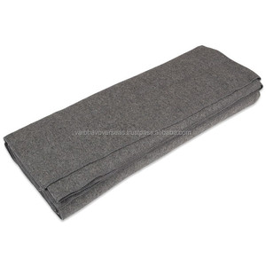 Mantas tejidas de lana de algodón y poliéster acrílico gris de alta calidad, suministro institucional de estilo liso para invierno, Avior Industries PVT LTD - Product Image 2