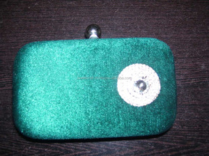 Wedding Evening Clutch Women Bag Hot Sale Popular <b>Green</b> Party Light Handbag Handmade Fashionable Style Satin Material - Product Image 3