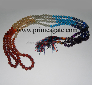 Último chakra natural de 6mm anudado 7*7 Mala con 108 cuentas de oración perfectas para la meditación | Mala de oración - Product Image 1