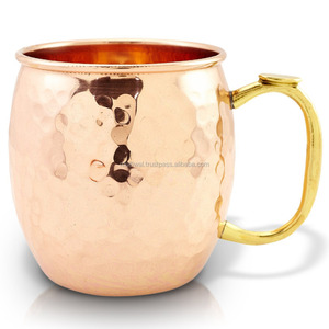 100% Pure <b>Copper</b> Mug with Thumb Rest <b>Handle</b> for Healthy Drinking - Product Image 1