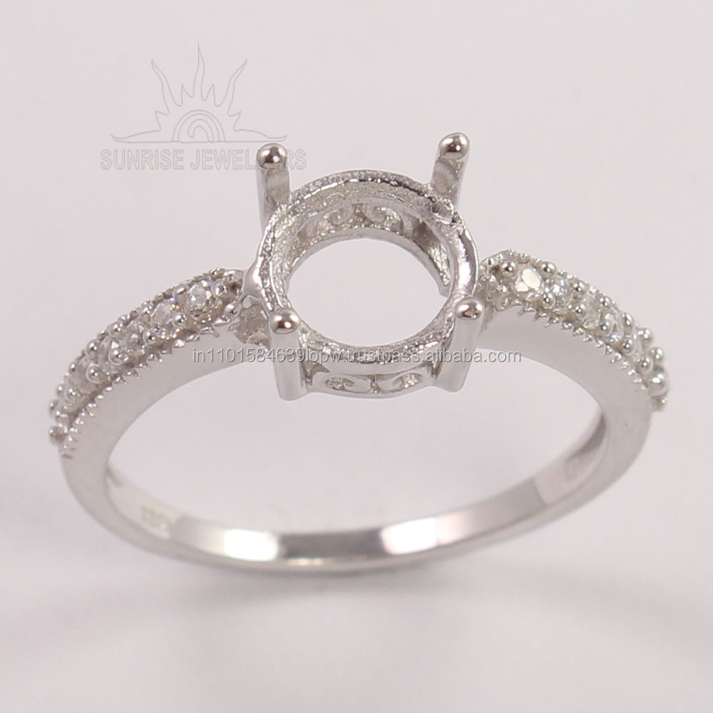 925 Sterling Silver Wholesale Semi Mount Ring Settings Men's