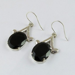 Boucles d'oreilles en pierre précieuse grenat avec motif bohème en argent sterling 925, bijoux pour les amoureux, mariage et anniversaire - Product Image 4