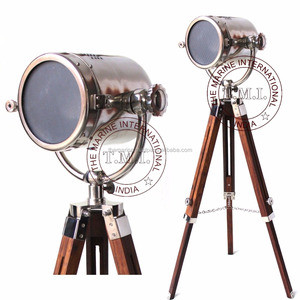 Projecteur de sol nautique européen, finition chromée de luxe, LED, élégant, décoratif, lampe de sol marine, trépied - Product Image 3